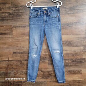 Madewell Jeans 27 Skinny 9" High Rise Tummy Control Slimming York Wash K1868
